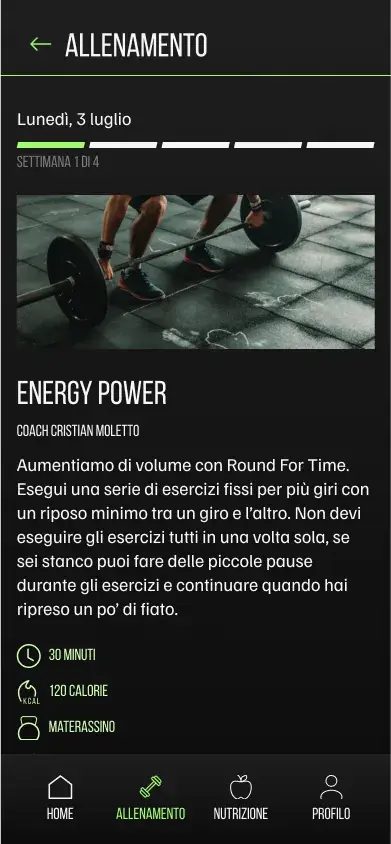 Training details mobile